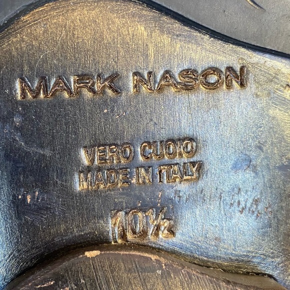 Mark Nason Rock Never Dies Brown Distressed Leather Loafers Shoes Size 10.5 - Picture 9 of 12